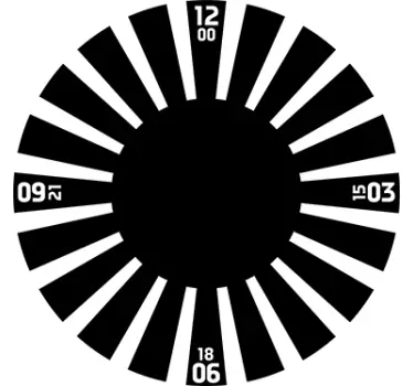Strahlen Uhr Aufkleber - TenStickers