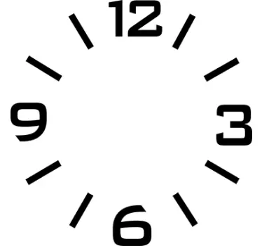 Aufkleber Uhr schlichtes Design - TenStickers