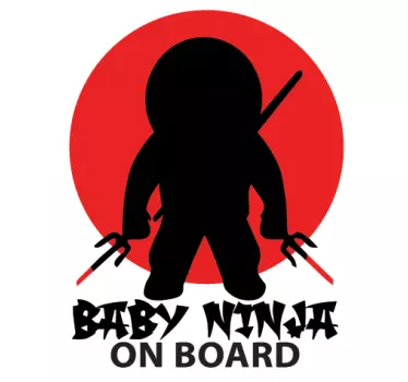 Baby Ninja on Board Baby on Board Aufkleber - TenStickers
