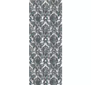 Folie Tür elegante florale komposition - TenStickers