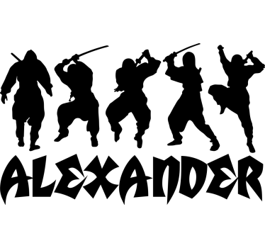 Wandaufkleber Videospiel Satz von ninja-silhouette - TenStickers