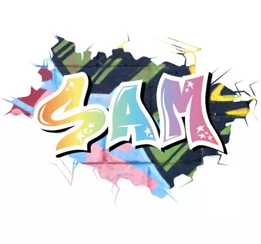 Personalisierter Aufkleber Wand Graffiti - TenStickers