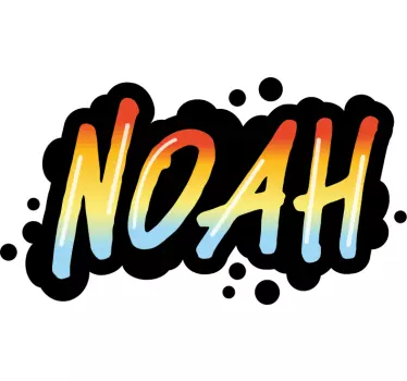 Wandtattoo Jugendzimmer Bunter Graffiti Name - TenStickers
