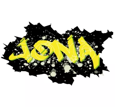 Wandtattoo welt im anpassbaren graffiti-stil - TenStickers