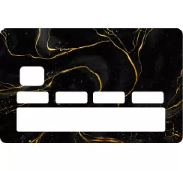 Schwarzgoldener Marmor Kreditkarten Aufkleber - TenStickers