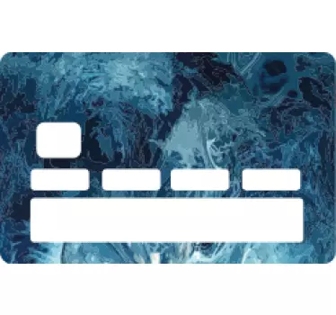 Kreditkarten Sticker Blaue töne aquarellwellen - TenStickers