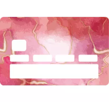 Kreditkarten Sticker Rosa und goldener marmoreffekt - TenStickers