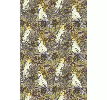 Folie duschkabine mit eleganten vogelmotiven - TenStickers