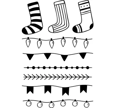 Weihnachtssticker festliche feiertagsmuster - TenStickers