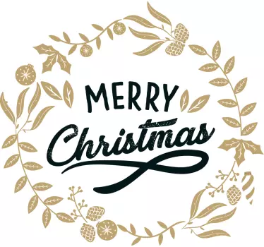 Blumenstickerei Schaufensteraufkleber Weihnachten - TenStickers