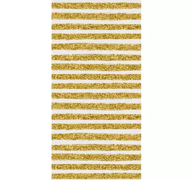 Folie kühlschrank mit goldenem streifenmuster - TenStickers