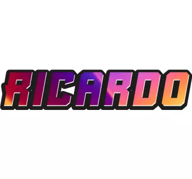 Autoaufkleber personalisierter Neon Name - TenStickers