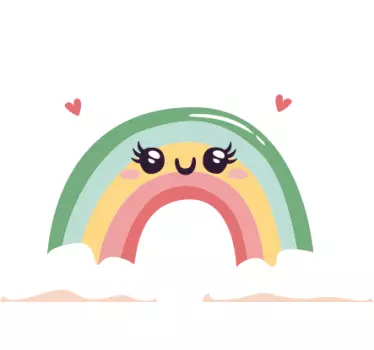 Wandtattoo kinderzimmer süßer regenbogencharakter - TenStickers