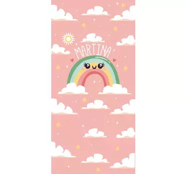 Wandtattoo kinderzimmer glücklicher regenbogen design - TenStickers