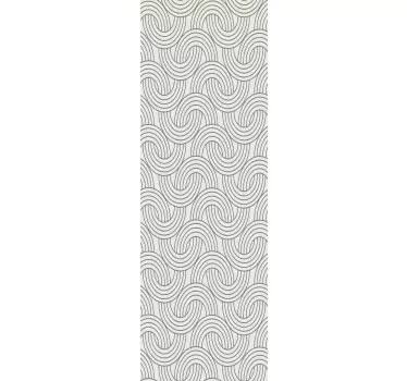 Folie kühlschrank mit geschwungenem linienmuster - TenStickers
