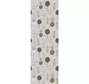 Folie Tür florales druckmotiv - TenStickers