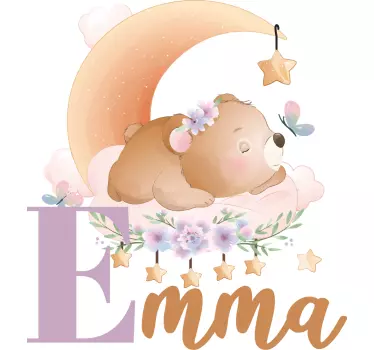 Wandtattoo kinderzimmer schlafender bär design - TenStickers