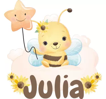 Wandtattoo kinderzimmer im bezaubernden bienen design - TenStickers