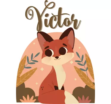 Wandtattoo baby freundlicher fuchs charakter - TenStickers