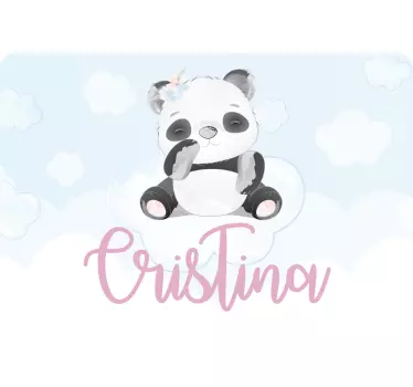 Laptop Aufkleber verspielter panda-charakter - TenStickers