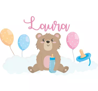 Wandtattoo Kinderzimmer süßer teddybär - TenStickers