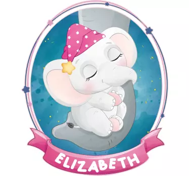 Wandtattoo baby schlafender elefant - TenStickers