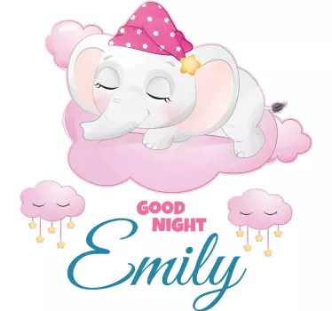Wandtattoo baby gute nacht elefant - TenStickers