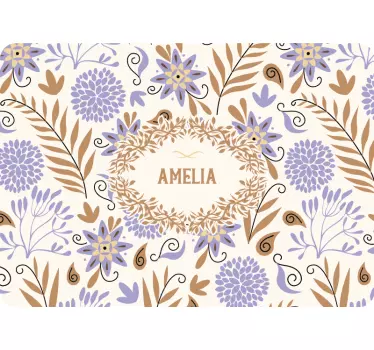 Laptop Aufkleber florales personalisiertes cover - TenStickers