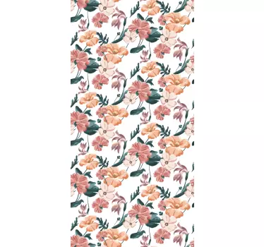 Folie kühlschrank mit floralem design - TenStickers