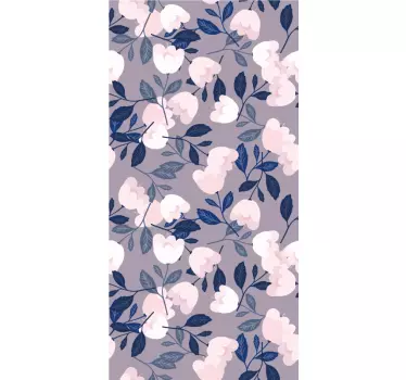 Folie kühlschrank mit floralem frostmuster - TenStickers