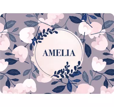 Laptop Aufkleber personalisiertes blumenmuster - TenStickers