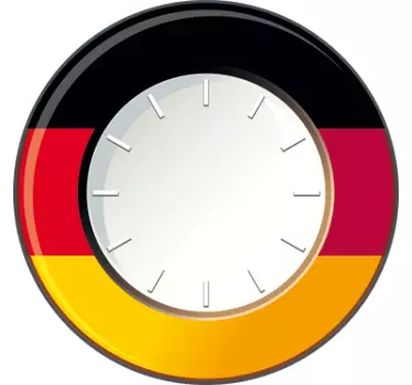 Deutschland Uhr Sticker - TenStickers