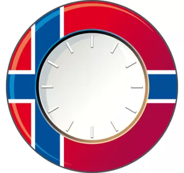 Norwegen Uhr Aufkleber - TenStickers