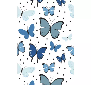 Folie kühlschrank buntes schmetterlingsemblem - TenStickers