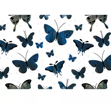 Laptop Aufkleber blaue schmetterlingssammlung - TenStickers