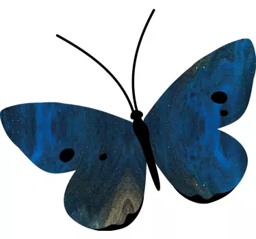 Aufkleber Mülltonne Blauer glitzer schmetterlingsflügel - TenStickers