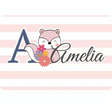 Laptop aufkleber individueller babyfuchs - TenStickers