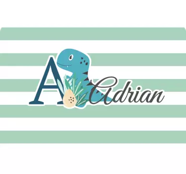 Laptop aufkleber baby dinosaurier mit namen - TenStickers