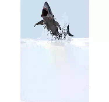 Folie duschkabine haifisch spritzszene - TenStickers