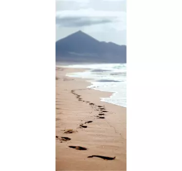 Wandtattoo Badezimmer Duschkabine Fußabdrücke am Strand - TenStickers