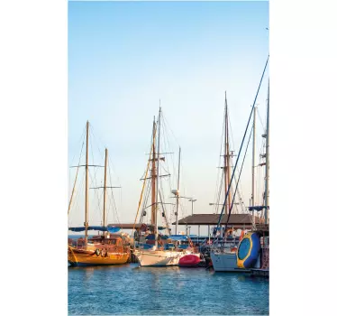 Folie duschkabine segelboot szene - TenStickers