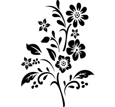 Einfarbiger Blumenstrauß Folie Duschkabine - TenStickers