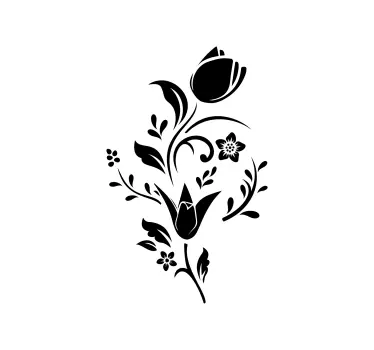 Einfarbige Tulpe Folie Duschkabine - TenStickers