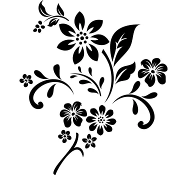 Folie Duschkabine florale naturmuster - TenStickers