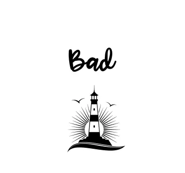 Einfarbiger Leuchtturm mit Text Folie Duschkabine - TenStickers