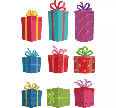 Weihnachtssticker für lebendige geschenkverpackungen - TenStickers