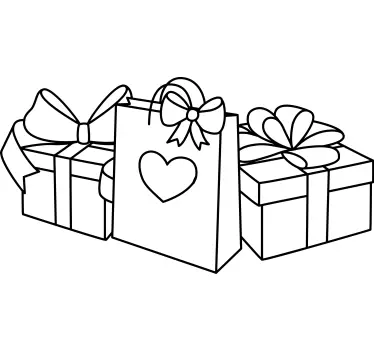 Weihnachtssticker geschenktüten arrangement - TenStickers