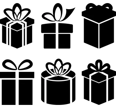 Weihnachtssticker tafel geschenkkarton kollektion - TenStickers