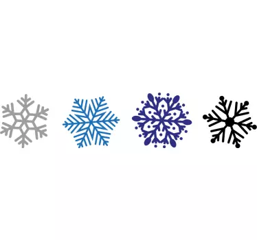Weihnachtssticker schneeflockenmuster dekorationen - TenStickers