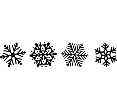 Weihnachtssticker mit rotem schneeflockenmuster - TenStickers